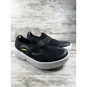 Men's OOFOS OOmg Sport Low Black Slip On Sneakers Sz 10 Athletic EUC!